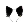 Orejas de Gato Campana Lazo Gatito Salvaje Pinza para el Cabello Tocado Diadema Niñas Disfraz Cos Performance Accesorios para Fotos Nuevo
