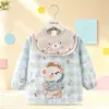 Bata Infantil Otoño e Invierno Ropa Exterior Impermeable y Anti-Suciedad de Manga Larga Delantal para Bebés Niños y Niñas Baberos para Comer Ropa de Bebé al Revés