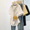 Moda Verão 2026 Nova Roupa Feminina Plus Size, Blusa Camiseta Oversized Elegante que Reduz a Idade com Manga Curta para Mulheres A11431