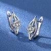 Pendientes de circonita de moda japonesa y coreana para mujer, joyería de temperamento, comercio exterior transfronterizo, pendientes chapados en plata de Europa y Estados Unidos.