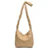 Bolsa de grande capacidade feminina 2024 novo estilo coreano nicho viajante arco faculdade estudante classe bolsa de ombro bolsa crossbody
