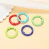 Llavero Colgante de Cadena de Cuatro Secciones Lacada con Hebilla de Primavera de Color Caramelo Accesorios para Joyería DIY Aro de Resorte Colgante para Bolso