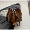 Bolso cruzado Maillard de bloques de color para mujer 2026 Nueva moda Bolso cubo coreano Textura retro de nicho Bolso de hombro