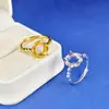 Anillo de plata de ley S925, con montura en forma de huevo de 8*10 mm, patrón de bambú cepillado, estilo corte vintage, accesorio de montura para anillo con incrustación de jadeíta