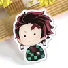 Broche acrílico de Demon Slayer caricatura anime mercancía insignia de estudiante accesorio para bolsa femenina colgante parche