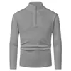 Suéter de punto con cuello alto y media cremallera para hombre Moda Otoño/Invierno 2026, Suéter de punto informal de manga larga para hombre