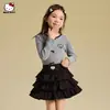 Conjunto de Primavera 2026 para Meninas, Novo Estilo para Crianças Maiores, Estilo Casual Elegante e Requintado, Conjunto de Duas Peças com Saia Curta e Camiseta