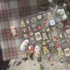 Adesivos de Manicure Tomoni Finos e Resistentes Estilo DIY Europeu e Americano Novos Adesivos de Unha Chinoiserie Adesivo de Joia de Urso Retrô Material