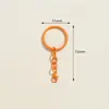 Llavero Redondo Lacado de Color Caramelo Engrosado con Cierre de Langosta DIY para Bolso Funda de Audífonos Accesorios para Llaveros Joyería