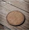 Porta-copos de Coco Natural Marrom Coco Tapete Especial para Chá Tapete de Crina Tapete de Isolamento Térmico para Bule Acessórios para Conjunto de Chá Porta-copos Redondo para Xícara de Chá