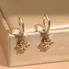 Lote mixto de varios estilos aretes de oro para mujer con colgante geométrico de circón microincrustado joyería de oreja de nicho de alta gama