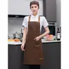 Delantal Impermeable Moda Femenina Ropa de Trabajo Lona para Hombre Hermoso Hogar Cocina Café Té de Leche Salón de Uñas Logotipo Bordado
