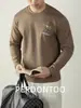 [Estilo Aristocrático Deportivo] Camiseta de Algodón Modal Mercerizado 60S con Diseño Clásico Bordado, Manga Larga, Prenda Base para Hombre
