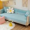 Venta al por mayor de fábrica Tela para cojín de sofá 100% algodón Sala de estar moderna Cojín de asiento universal para todas las estaciones Funda antideslizante Tela tipo toalla Muebles para el hogar