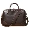 Maletín Popular Transfronterizo para Hombre, Bolso de Mano Exquisito y de Alta Gama en Piel de Vacuno de Primera Capa, Bolso Cruzado de Hombro de Piel Genuina