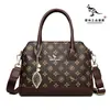 Bolsa Feminina Moda Retrô 2026 Novo Estilo Versátil Ombro Transversal Bolsa de Mão Estampa da Moda para Mães de Meia-Idade