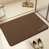 Alfombrilla absorbente para baño, sencilla, con borde cruzado, suave, de diatomeas, antideslizante, de secado rápido, para la entrada.