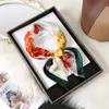 Bufanda Cuadrada de Moda Versátil Estilo Coreano Floral 70% Seda Artificial Pañuelo de Cuello Pañuelo de Cuello de Alto Grado con Puntos Venta al por Mayor