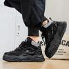 Zapatos Casuales de Cuero de Color Sólido de Caña Alta Estilo Coreano Modernos con Cordones Suela Gruesa que Aumentan la Altura Resistentes al Desgaste Deportivos para Hombre