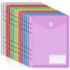 Bolsa Portadocumentos Vertical de PP con Agujeros y Cierre de Velcro A4A5A6 Papel de Examen Estudiantil Bolsa para Documentos de 11 Agujeros 6 Agujeros Bolsa Portadocumentos Impermeable