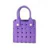 Nueva Bolsa de Agujeros Color Gelatina DIY Moldeada por Inyección de Eva Bolso de Playa Bolso de Mano de Verano para Mujer Bolso Estilo Cúbico