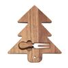 Tabla de cortar de madera de acacia navideña Tabla de cortar de árbol de Navidad Tabla para quesos y embutidos Madera maciza Vajilla de cerámica Juego de tabla de cortar para quesos