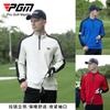 PGM Roupas de Golfe Masculina Camiseta de Manga Longa Top Esportivo Quente Gola com Zíper Padrão de Contas Roupas