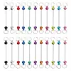 Llavero Creativo de Cuentas Hecho a Mano con Gradiente de Colores Colgante Accesorios Multicolor Opcional Bastón de Cuentas DIY Venta al por Mayor