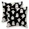 Funda de almohada de calabaza fantasma de Halloween de Amazon transfronteriza, Cojín de sofá con ambiente festivo, Decoración para el hogar y el dormitorio