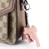 Llavero de Elefante Pequeño Lindo de Cuero Genuino Colgante Creativo de Animal para Llave de Coche Colgante de Muñeca de Bolso de Piel de Vaca de Primera Capa Lindo