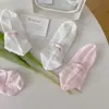 Meias de Algodão de Xinjiang Estilo Novo, Meias Curtas de Malha Vazada Finas para Primavera e Verão, Meias Fofas com Laço para Meninas e Estudantes