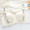 Sujetador de Tirante con Letra para Levantar Pecho Pequeño para Mujeres, Push-Up y Agrandamiento, Soporte Superior Sin Costuras para Senos Secundarios, Sujetador Ajustable Anticaída
