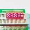4 Unidades de Tubos de Display Digital LED de 8 Dígitos com Bateria, Luz Vermelha de Alto Brilho, Linha Única, 7 Pinos, com Relógio e Display de Nível de Bateria, Modelo 3310R