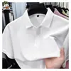 Camiseta de Manga Corta para Hombre de Algodón de Fibra Larga de Xinjiang Verano 2025 Nueva Casual de Negocios Color Sólido Cuello de Solapa Polo de Media Manga