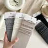 Calcetines con Borde de Doble Volante para Mujer, Calcetines de Media Pantorrilla, Calcetines de Algodón para Todas las Estaciones, Calcetines Holgados de Color Sólido Estilo Ins, Calcetines de Encaje Versátiles para Mujer