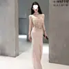 Xale + AcessóriosEstilo Socialite Elegante de Luxo Leve Vestido Costurado em Renda Lantejoulas Trabalho Pesado Luxo Leve