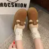 Zapatos de Algodón Felpudo Cálido para Mujer Ropa de Exterior Nuevo Estilo Otoño/Invierno 2026 Zapatos Birkenstock de Suela Gruesa Botas de Nieve Engrosadas con Forro de Felpa para Mujer