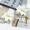 Hermosas Flores de Magnolia Estampadas Estilo Coreano DIY Flor Artificial Pasador Materiales para Accesorios de Cabello Combinados con Coronas Caseras y Accesorios de Fotografía