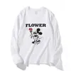 Novedad de Primavera y Otoño Dibujos Animados Lindo Mickey Estampado Camisetas de Manga Larga para Mujer Casual Versátil Estilo Juvenil Camisetas Interiores