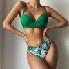 Traje de baño de dos piezas estilo europeo y americano 2026 con copas rígidas Set de bikini de dos piezas Bikini de malla transfronteriza Traje de baño de comercio exterior