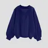 Amazon Comercio Exterior Transfronterizo Sudadera Gris Otoño Manga Corta Estilo Coreano Casual Holgada Cuello en V Superior Cómodo Manga Larga