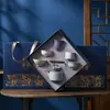 Conjunto de chá cultural e criativo estilo chinês apresentando cinco fornos famosos, incluindo um bule com alça e xícaras de chá, uma caixa de presente adequada para ocasiões de negócios e um presente atencioso para idosos, com a opção de adicionar um logotipo