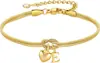 Pulsera de Carta de Amor de Venta Caliente Transfronteriza con 26 Letras, Joyería Trenzada de Pareja Eterna, Accesorios Europeos y Americanos, Venta al por Mayor en Stock en Yiwu