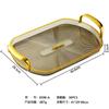 Bandeja ovalada de fresno chapada en oro, bandeja de té de lujo accesible para el hogar, bandeja para taza de agua para sala de estar, bandeja para frutas, plato de cena, bandeja de almacenamiento estilo Ins
