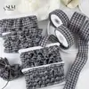 Encaje de Onda Tartán Falda Plisada Cinta de Adorno Puños de Muñeca Accesorios para Ropa Lazo DIY Accesorio para el Cabello Cinta de Tela