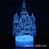 Série de iluminação para fornecimento transfronteiriço Pirâmide 3D luz noturna colorida controle remoto plug-in LED toque luminária de mesa luminária de presente