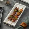 Plato Cerámico Rectangular, Plato Largo para Sushi, Plato Plano, Plato para Sashimi, Vajilla Comercial, Plato para Albóndigas de Res, Plato de Res para Hot Pot