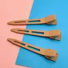 Color caramelo sin costuras pintado a mano clip de pico de pato modelado clip de partición de peluquería pasador de pelo clip suelto para la raíz del cabello clip de posicionamiento al por mayor