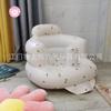 Ins Sofá pequeño inflable de PVC para entrenamiento de bebés, asiento de aprendizaje para bebés, asiento de aprendizaje para bebés, taburete de baño, juguete plegable portátil
