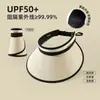 Chapéu de Sol Top Hat Vazio Chapéu de Proteção Solar Feminino Ciclismo Verão Praia Chapéu de Sol Simples Aba Larga Cobertura Facial Chapéu de Ciclismo